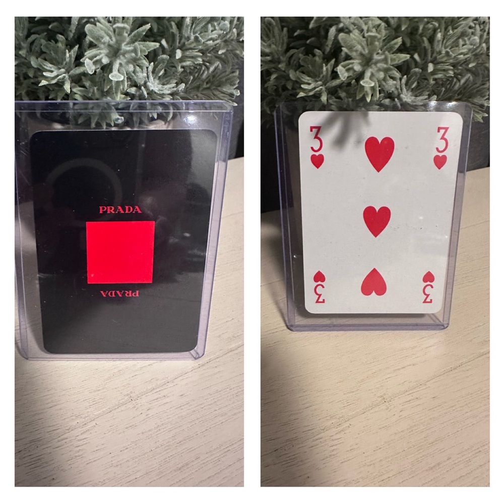 Prada - Three of Hearts ❤️ Playing Card